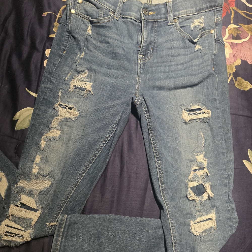 Distressed Blue Women's Jeans